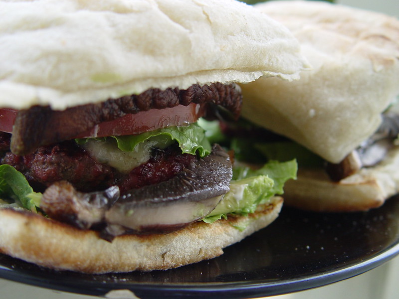 Delicious-looking fancy burger